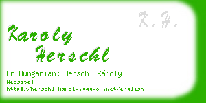 karoly herschl business card
